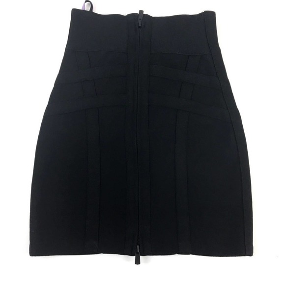 Herve Leger Bodycon Skirt XS Black Zipper